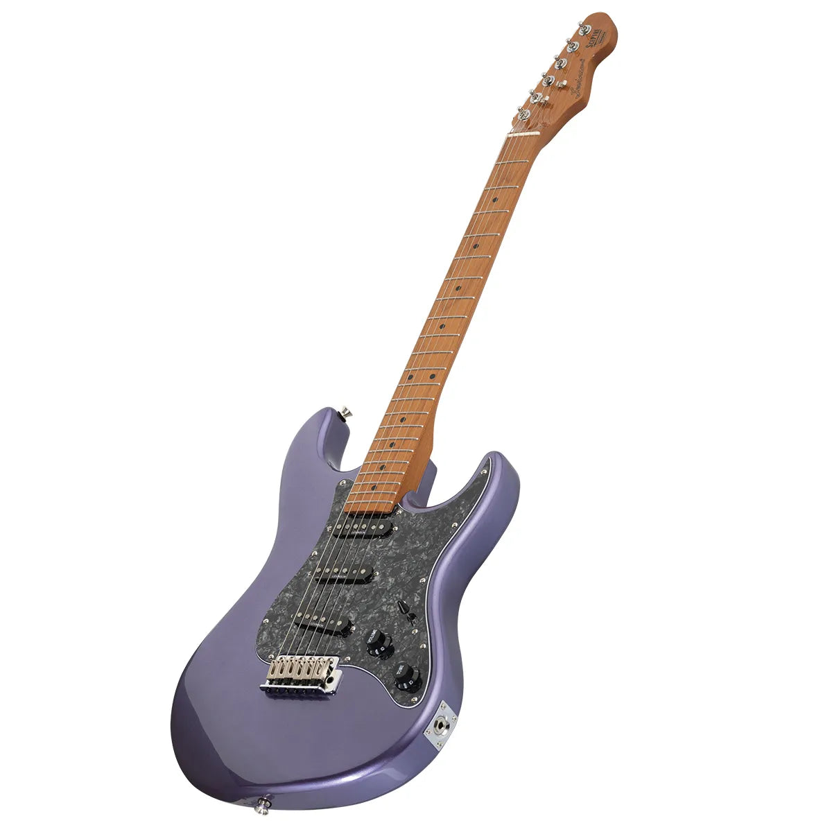 Levinson Sceptre Ventana Std Double Cutaway Electric Guitar Metallic Purple SSS with Maple Fingerboard — view 2