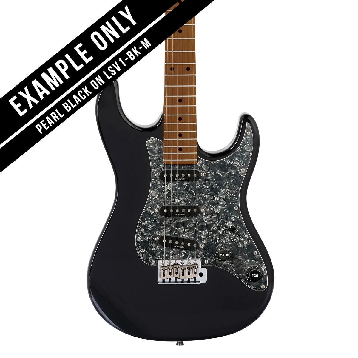 Levinson Sceptre Ventana Standard 3 Ply Pickguard - Pearl Black Scratchplate — view 3
