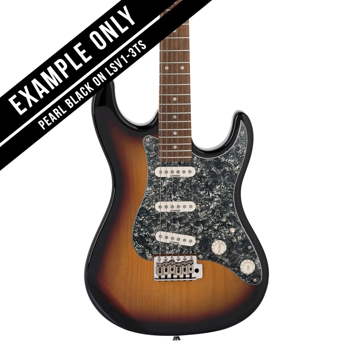 Levinson Sceptre Ventana Standard 3 Ply Pickguard - Pearl Black Scratchplate — view 2