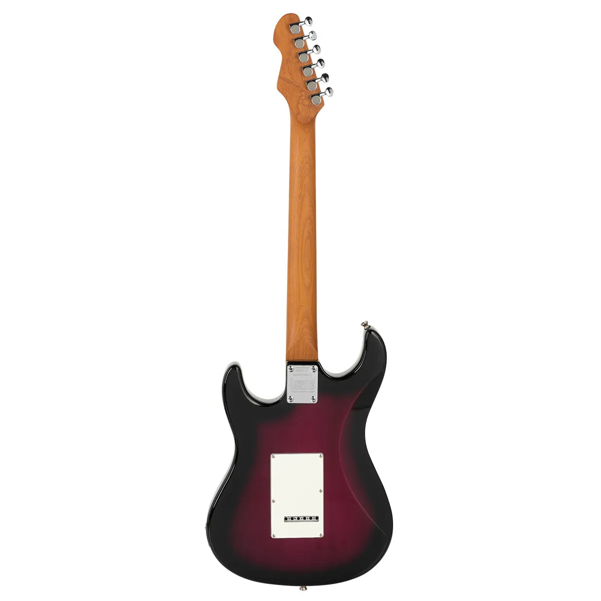 Levinson Sceptre Ventana Deluxe Double Cutaway HSS Electric Guitar See Thru Misty Violet Indian Laurel Board — view 3