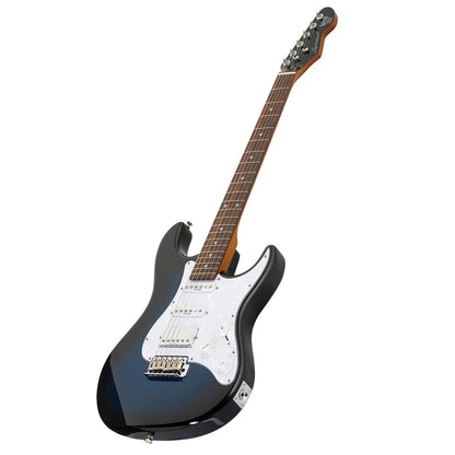 Levinson Sceptre Ventana Deluxe Double Cutaway HSS Electric Guitar See Thru Ocean Blue w/ Indian Laurel Fingerboard — view 2