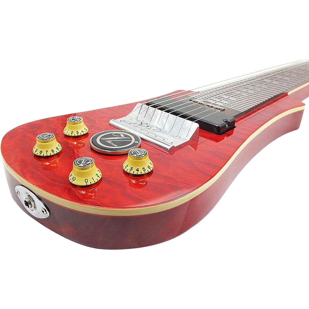 Vorson LT-230-8 8-String Lap Steel Guitar Transparent Red Finish — view 4