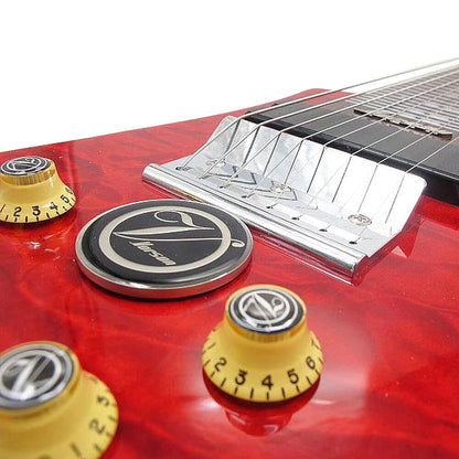 Vorson LT-230-8 8-String Lap Steel Guitar Transparent Red Finish — view 5