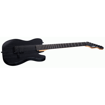 ESP LTD TE-1007 Baritone 7-String Electric Guitar Black Blast Finish — view 3