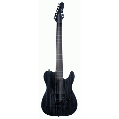 ESP LTD TE-1007 Baritone 7-String Electric Guitar Black Blast Finish