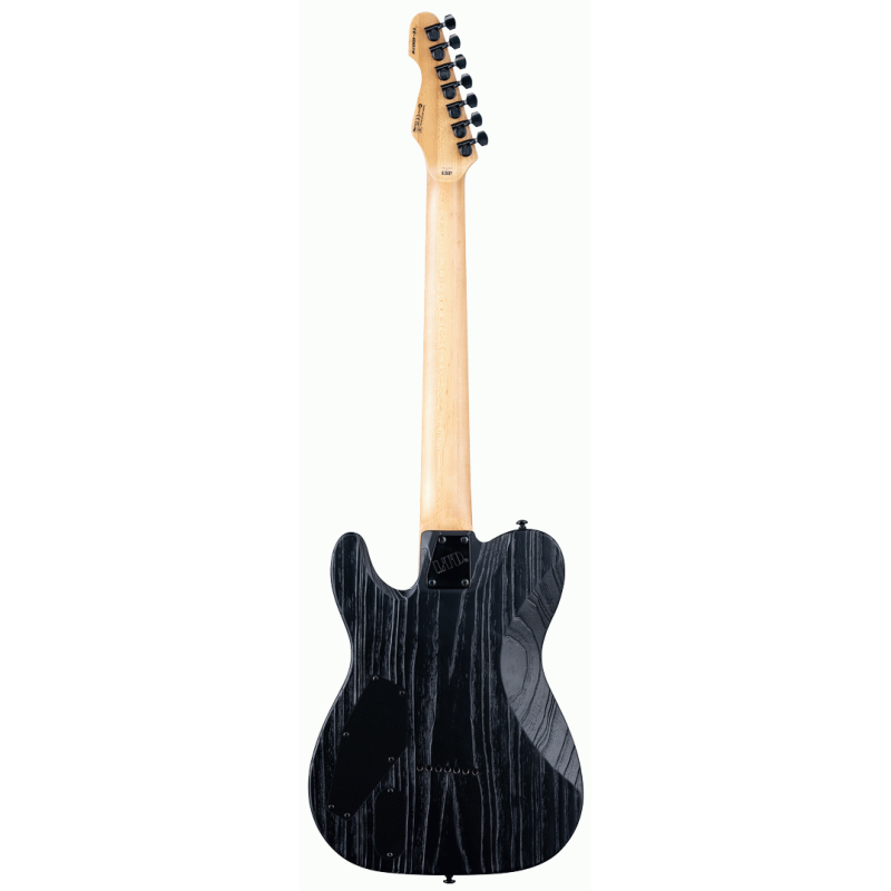 ESP LTD TE-1007 Baritone 7-String Electric Guitar Black Blast Finish — view 2