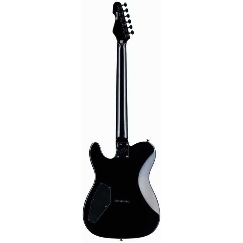 ESP LTD TE-201 Electric Guitar - Gloss Black, Mahogany Body, Maple Neck, Rosewood Fingerboard, 24 Extra-Jumbo Frets, ESP LH-150B Pickup — view 2