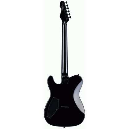 ESP LTD TE-201 Electric Guitar - Gloss Black, Mahogany Body, Maple Neck, Rosewood Fingerboard, 24 Extra-Jumbo Frets, ESP LH-150B Pickup — view 2