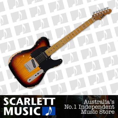 ESP LTD TE-254 Distressed 3 Tone Sunburst Electric Guitar — view 2