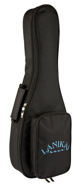 Lanikai Deluxe Soprano Ukulele Gig Bag Black 10mm Padded Nylon