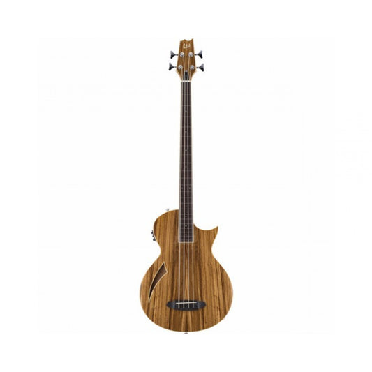 LTD LTL-4ZFLNAT LTD TL-4ZFL Thinline Fretless Bass Zebra Wood