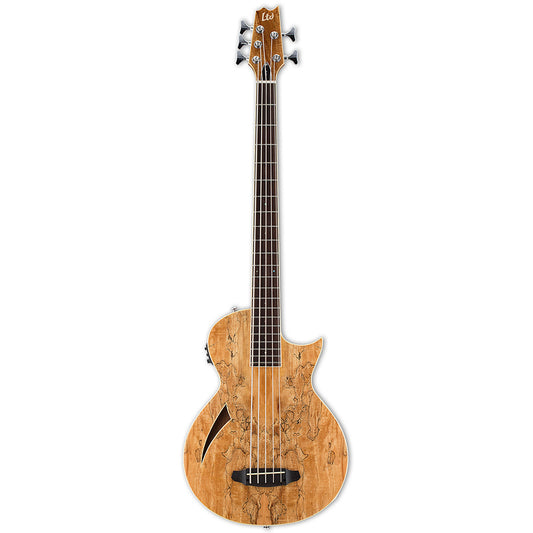 LTD LTL-5SMNAT Thinline Series Acoustic Electric Bass Guitar 5-String Natural Spalted Maple