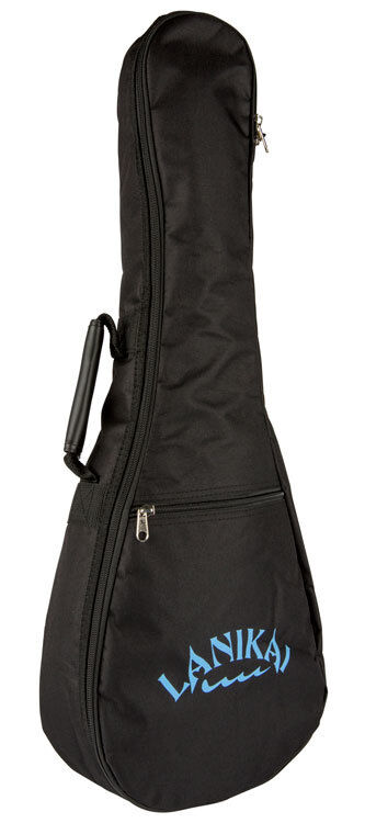 Lanikai Black 5mm Padded Soprano Ukulele Gig Bag with Adjustable Straps and Zipper Pocket