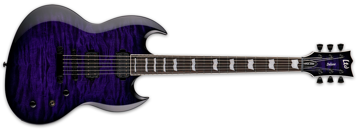 ESP LTD VIPER-1000FM Electric Guitar See Thru Purple Burst