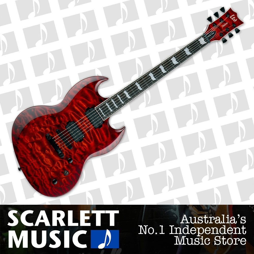 ESP LTD VIPER-1000 QM Electric Guitar Tiger Eye Sunburst — view 2