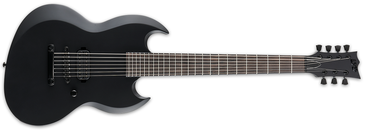 ESP LTD VIPER-1007 Black Metal Electric Guitar Black Satin