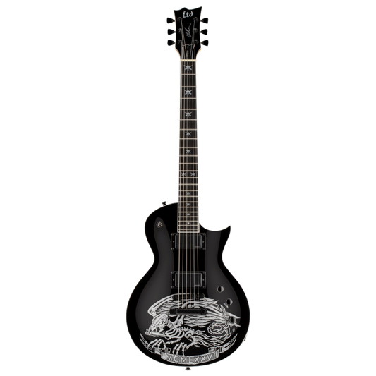 LTD Will Adler Signature WA-WARBIRD Electric Guitar with Fishman Fluence Pickups Black/Graphite