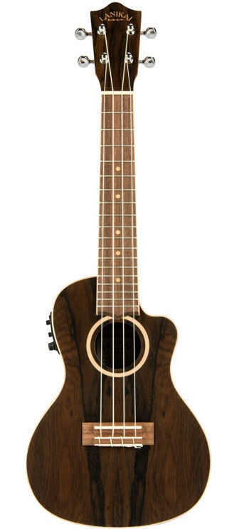 Lanikai Ziricote Series Concert AC/EL Ukulele with Fishman Kula Preamp and Gig Bag