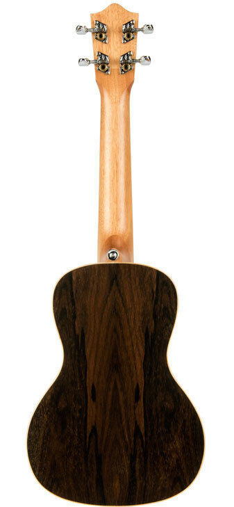 Lanikai Ziricote Series Concert Ukulele with Padded Gig Bag, Natural Satin Finish, D'Addario Strings, Chrome Tuners, and Wide Neck Profile — view 2