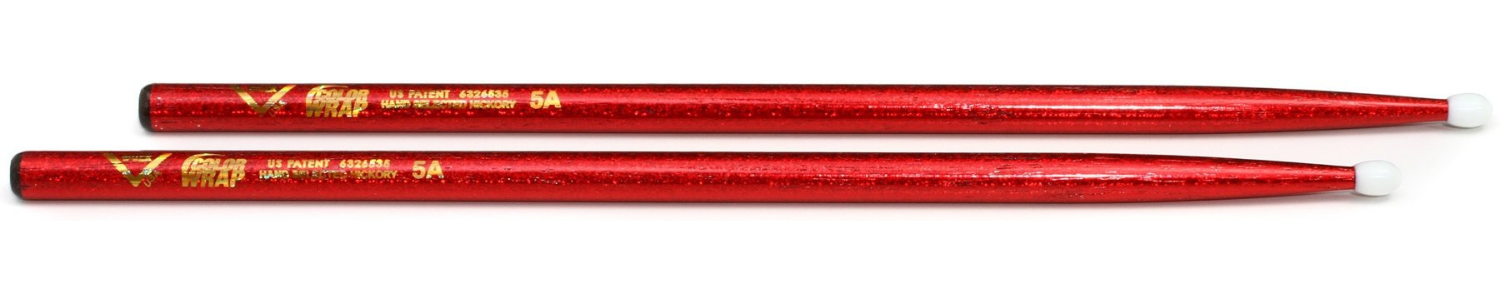 Vater VCR5AN Los Angeles 5A Red Sparkle Colour Wrap Nylon Tip