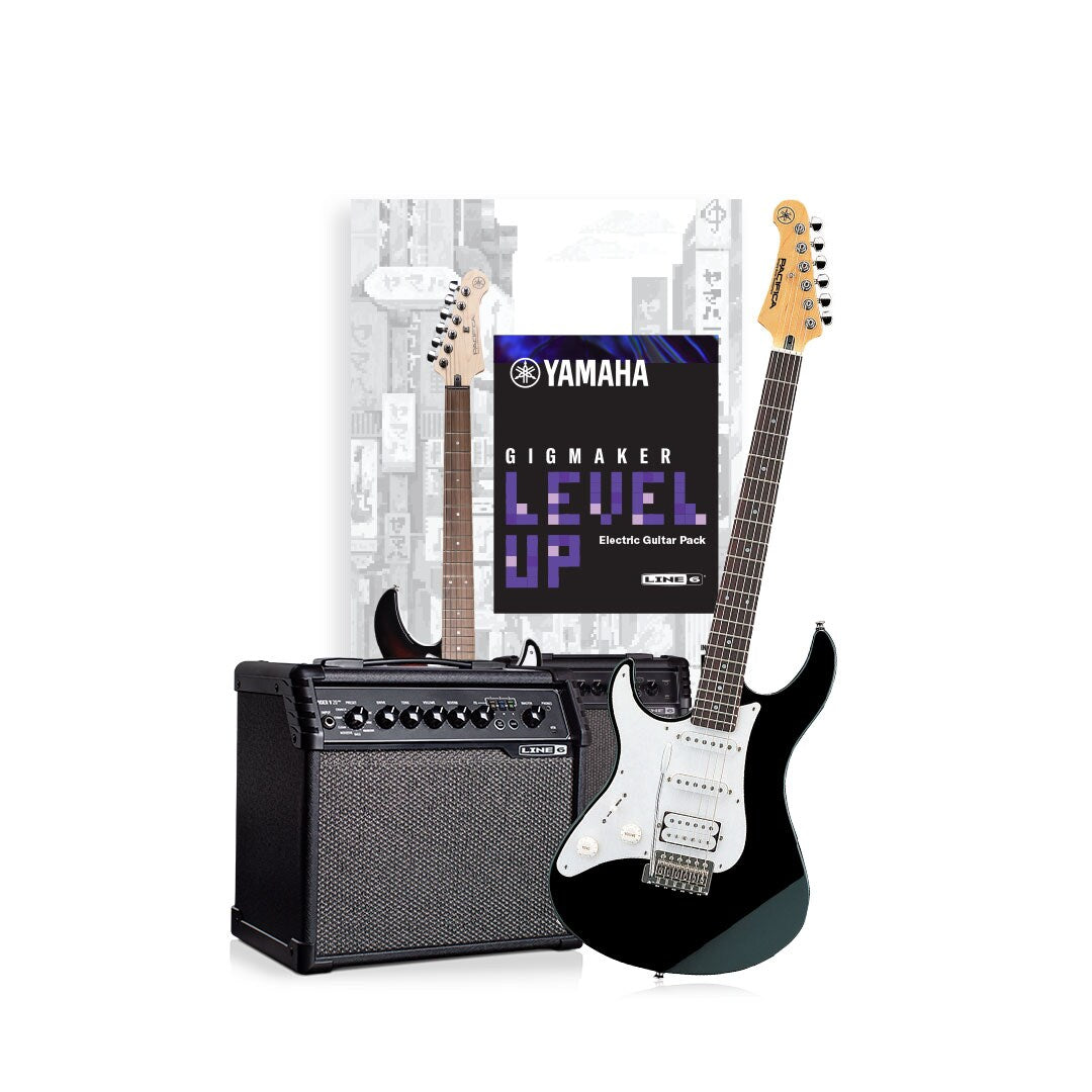 Yamaha Gigmaker Level Up Left-Handed Electric Guitar Pack - Black