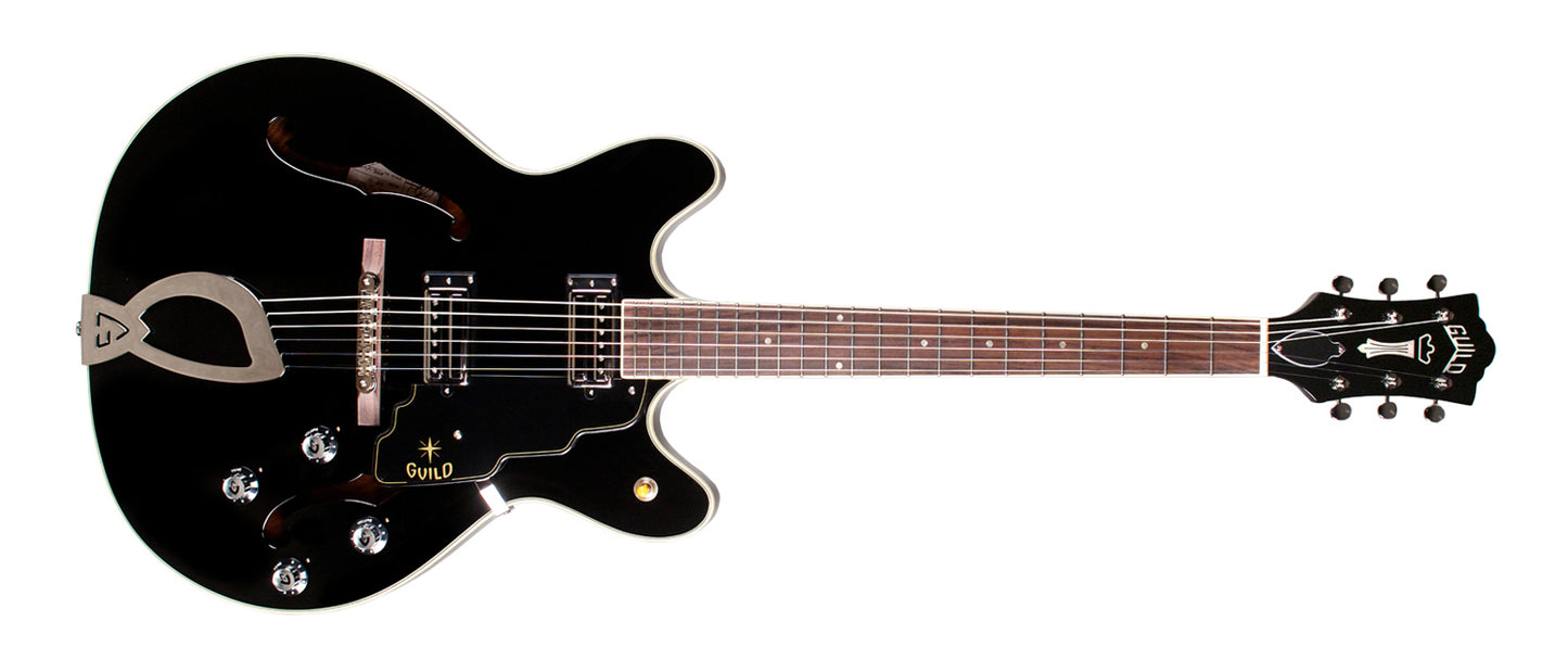 Guild Starfire IV Harp Tail Semi Hollowbody Electric Guitar Black