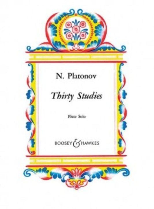 Platonov - 30 Studies For Flute (Softcover Book)