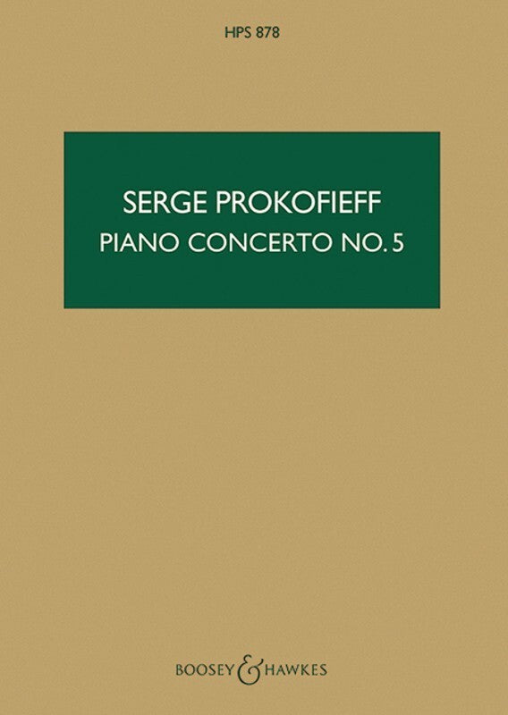 Piano Concerto No5 Study Score Book