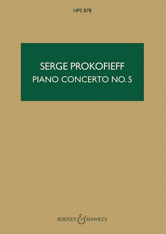 Piano Concerto No5 Study Score Book
