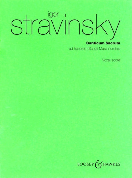 Canticum S Vocal Score