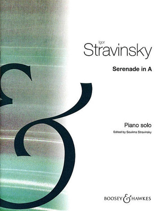 Serenade In A Piano Solo Ed Soulima Stravinsky Book