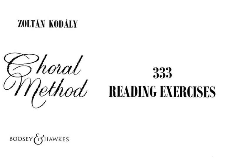 Kodály: 333 Reading Exercises, arr. Percy M. Young (Boosey & Hawkes)