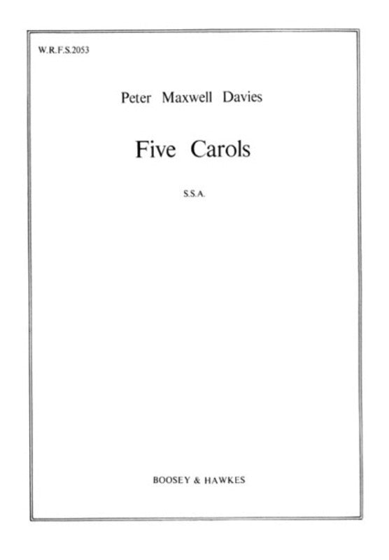 Five 5 Carols SSA A Cappella