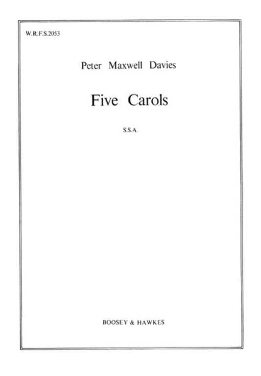 Five 5 Carols SSA A Cappella