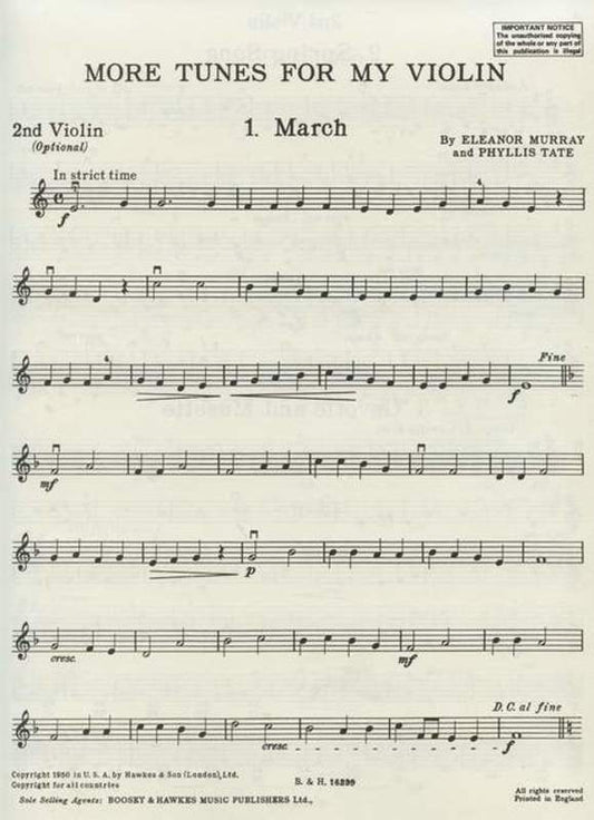 More Tunes For My Violin Violin2 Book
