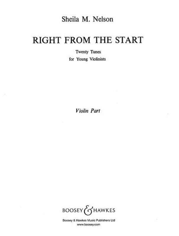 Sheila Mary Nelson: Right from the Start — Violin Part (Boosey & Hawkes)
