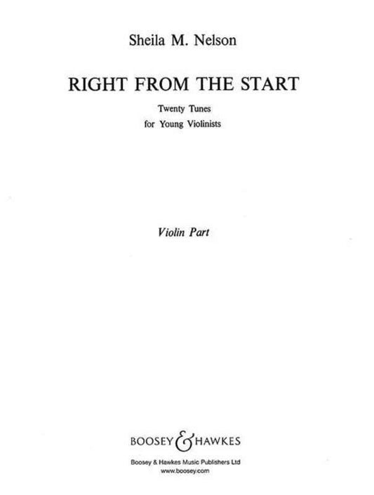 Sheila Mary Nelson: Right from the Start — Violin Part (Boosey & Hawkes)