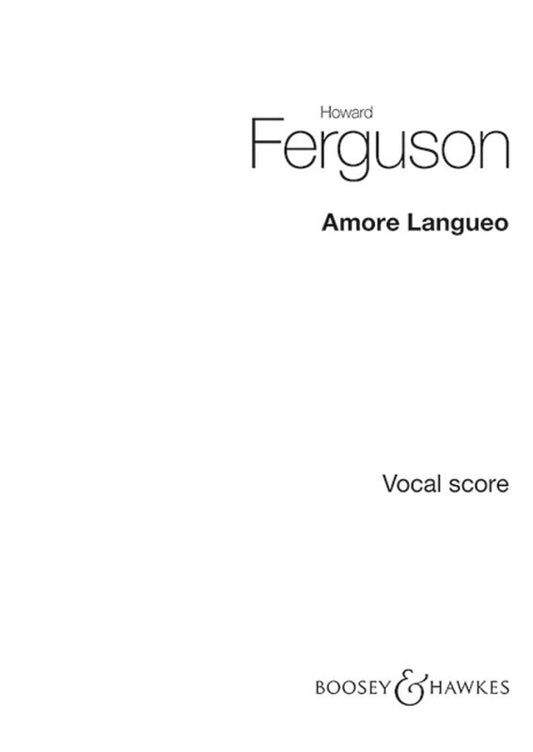 Amore Langueo Tenor Mixed Choir Orch Vosc