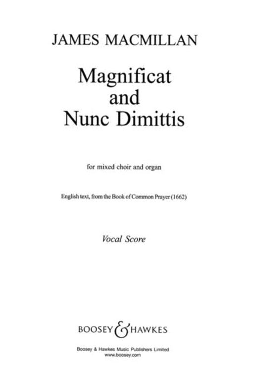 Magnificat & Nunc Dimittis SATB