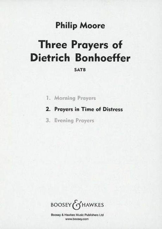 Prayers/Distress SATB A Capel