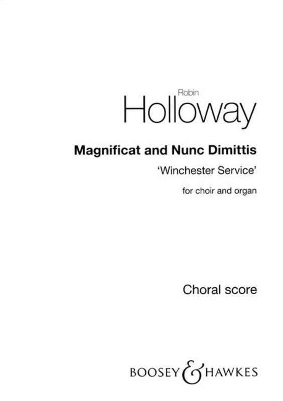 Magnificat And Nunc Dimittis W Organ Book