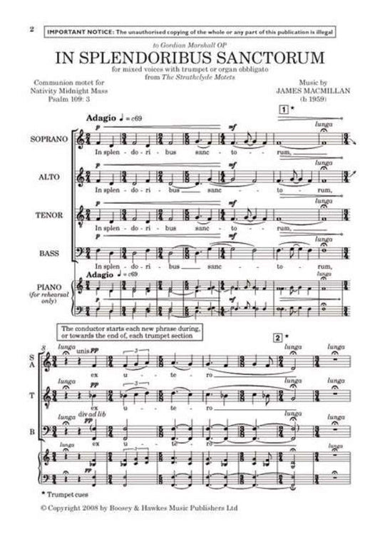 In Splendoribus Sanctorum SATB