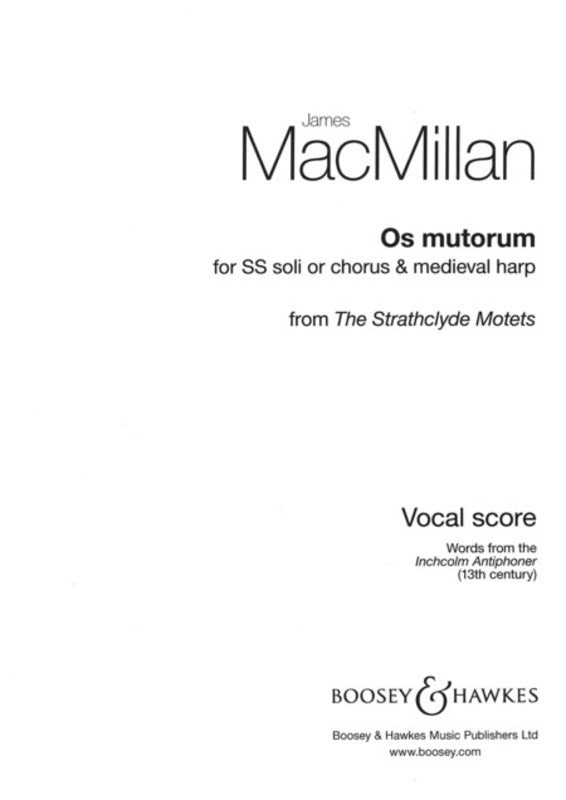 Os Mutorum From The Strathclyde Motets 2 Sop And