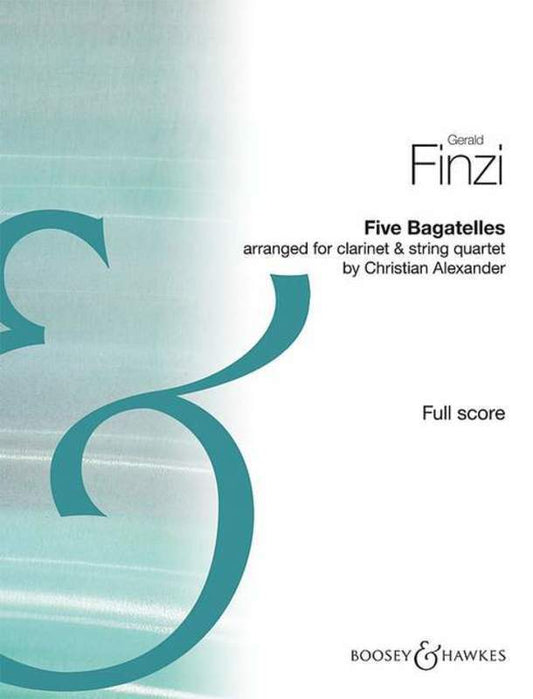 Five Bagatelles Clarinet / String Quartet Score Book