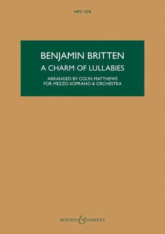 Charm Of Lullabies Op 41 Mezzo Sop/Orch Study Sc