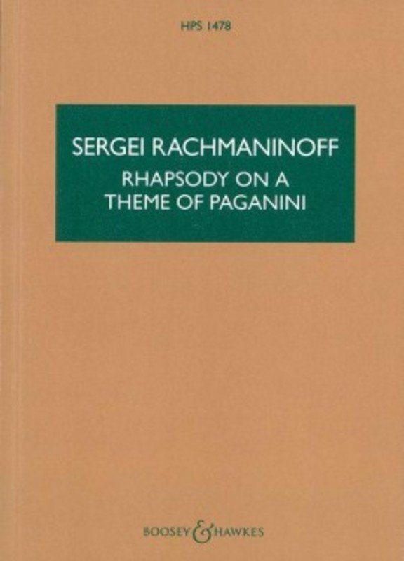 Rachmaninoff: Rhapsody on a Theme of Paganini, Op. 43 — Study Score (Boosey & Hawkes)