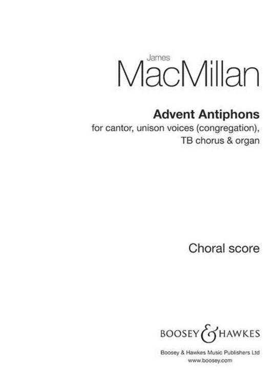Advent Antiphons Cantor/Unison/ TB Choral Score