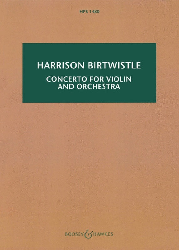 Concerto For Violin And Orchestra Study Score Book
