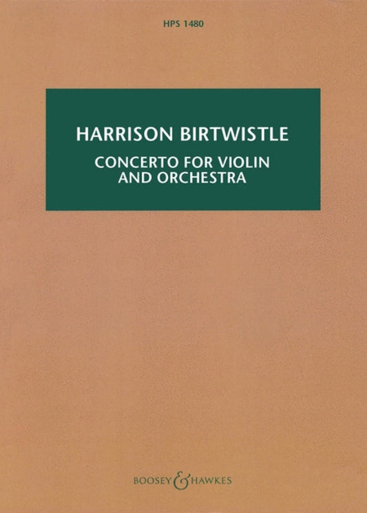 Concerto For Violin And Orchestra Study Score Book