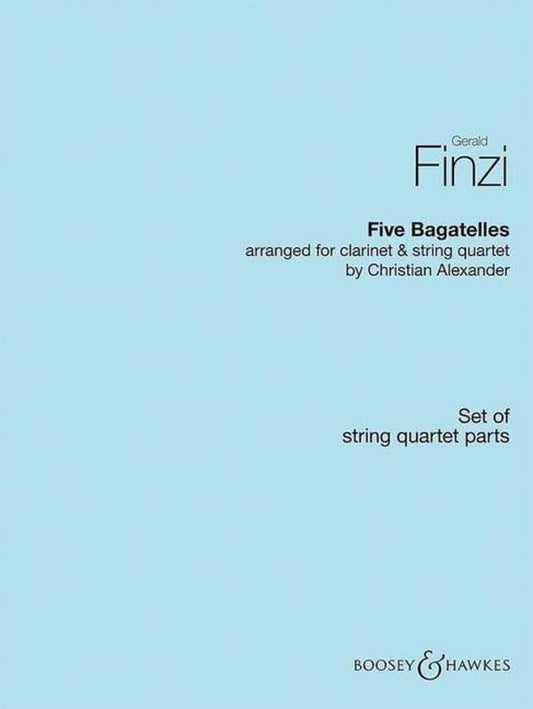 Five Bagatelles Clarinet / String Quartet Set Pa Book